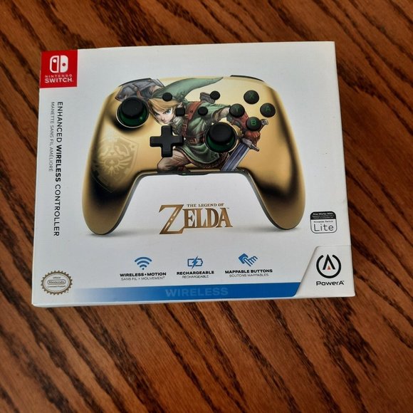 BOX ONLY Power A The Legend Of Zelda Gold Nintendo Switch enhanced controller - Picture 1 of 4